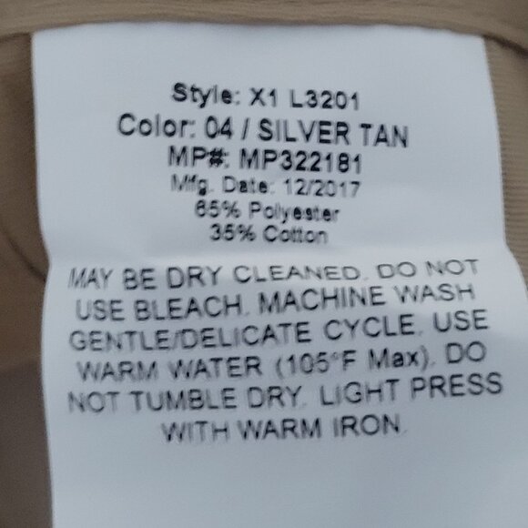 Work America Uniform Button Front Shirt Mens Size Large Beige Long Sleeve New - Picture 5 of 5